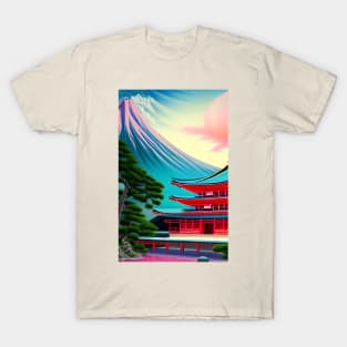 Red temple in the mountains T-Shirt